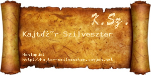 Kajtár Szilveszter névjegykártya